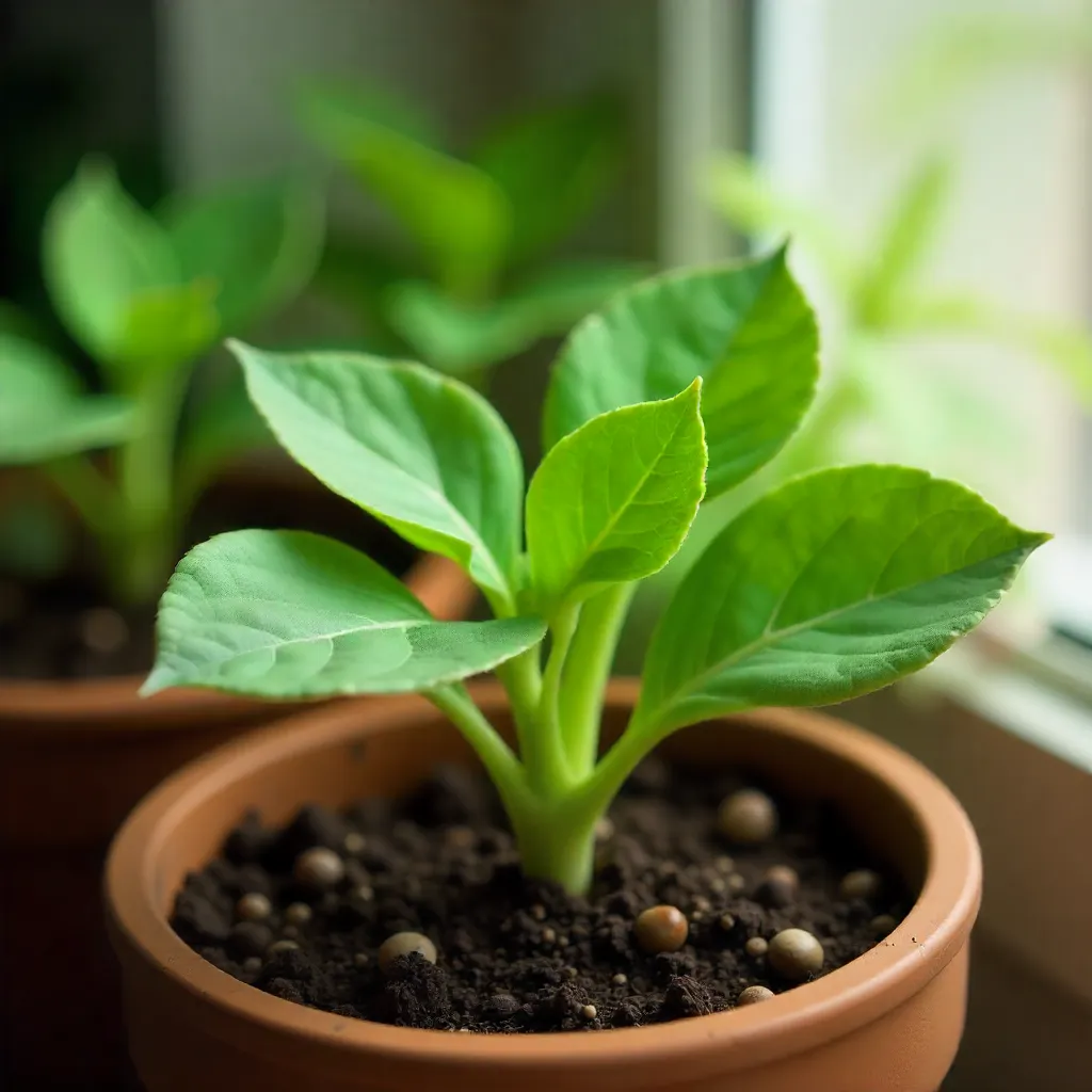 Peace lily with white flowers and dark green leaves